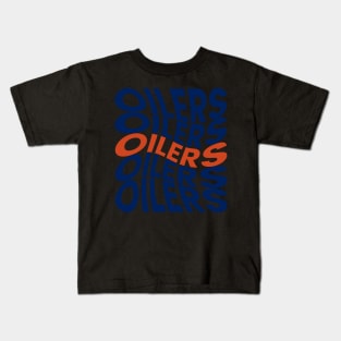 twist of oilers Kids T-Shirt